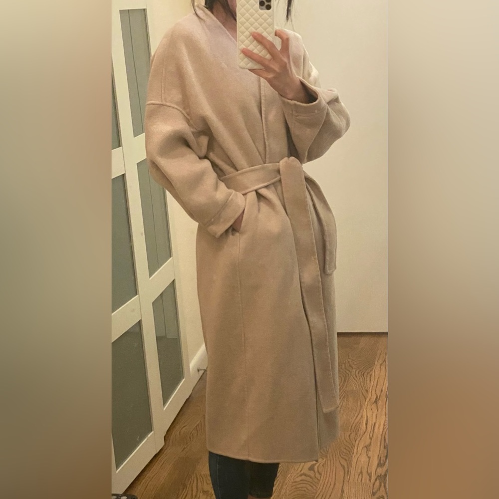 80% wool long coat